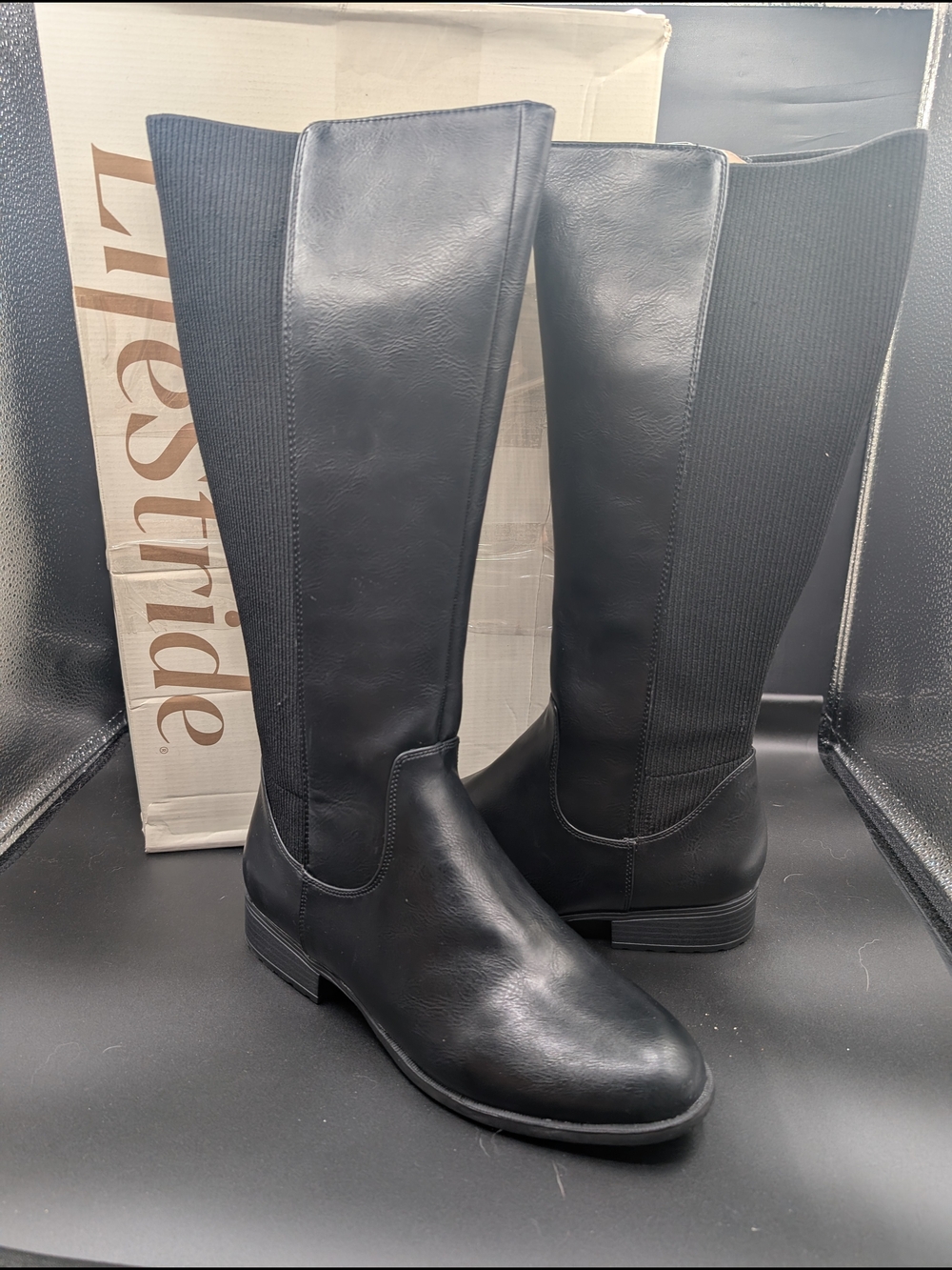 Life Stride Black Over-the-Knee Stretch Riding Boots